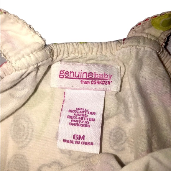 OSHKOSH BABY GIRLS SIZE 6M VESTBACK DRESS - Picture 3 of 4